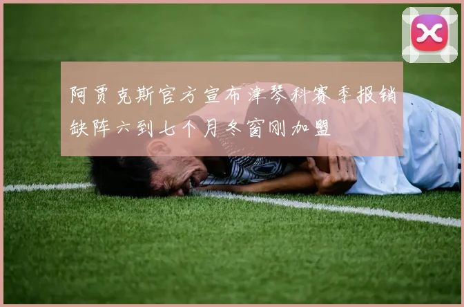 阿贾克斯官方宣布津琴科赛季报销缺阵六到七个月冬窗刚加盟
